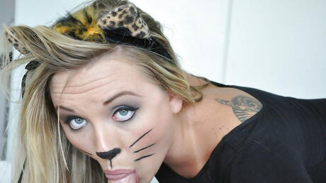 Excellent american youthful Addison Grey in cosplay clothing banged hard in her pussy after hot suck 